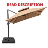 13x10ft Cantilever Umbrella with Base Brown