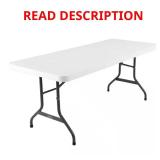 72 in. White Plastic Folding Banquet Table