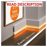 TUALCA 7-Piece 94.5" LED Baseboard Molding