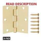 24-Pack 3-1/2 in. Square Radius Hinge Pack