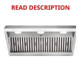 42 in. Ducted Range Hood with LED Lights