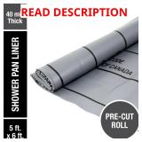 Oatey 5 Ft. x 6 Ft. Gray PVC Shower Pan Liner