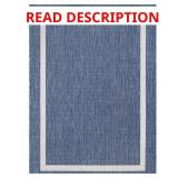 5x7 Blue White Waikiki Rug (Indoor/Outdoor)