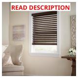 Espresso Cordless Faux Wood Blinds 46x48