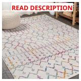 Moroccan HYPE Boho Rug 8x10 Ivory/Multi (2)