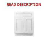 Shaker Sink Base Cabinet, White