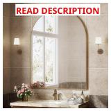 30 in. W x 40 in. H Gold Wall Mirror