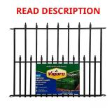 Empire 29x38 Black Steel 3-Rail Fence Panel