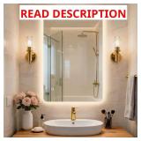 24x36 in Frameless LED Backlit Mirror