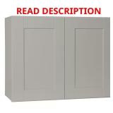 Shaker 30 in. Wall Bridge Cabinet, Dove Gray