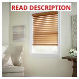 Chestnut Cordless Faux Wood Blinds 34.5x48