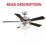 Sinclair II 44" Indoor Brushed Nickel Fan