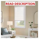 (2)White Cordless Vinyl Mini Blinds 1in Slats