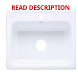 Mayfield 25-in Cast Iron Sink White