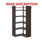 30 in. W Espresso Corner Wood Closet System