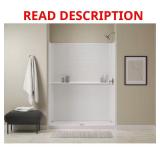 Sterling Traverse 60in Shower Back Wall White