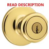 Tylo Polished Brass Keyed Entry Door Knob