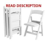 Techni Home 4-Pack White Resin Folding Chairs