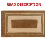 (2)Montclair Beige Kitchen Mat 19.7 x 31.5 in