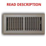 4 x 10 in. 2-Way Steel Floor Register Brown