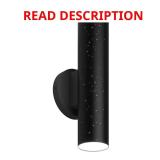 Cosmic Black 3-CCT LED Exterior Garage Sconce