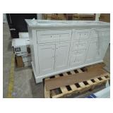 60" Bath Vanity, Vanity Top is Broken and Damaged