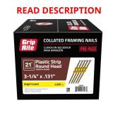 Grip-Rite 3-1/4 in Angled Strip Nails 4000 pk