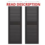 Musket Brown Louvered Exterior Shutters