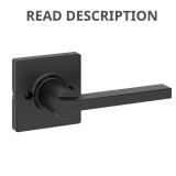 Kwikset Casey Square Lever Matte Black