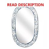Trubadur Bone Inlay Wall Mirror, White/Blue