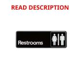 3 in. x 9 in. Plastic Restroom Sign