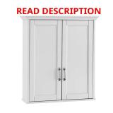 Ashburn White Wall Cabinet 27x23.5x8