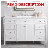 Virubi 48" Bathroom Vanity, White b