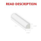 White PVC Quarter Round 21/32x21/32x96 in