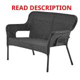 Eastlake Black Wicker Outdoor Loveseat