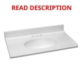 31in Cultured Marble Vanity Top with Basin