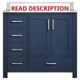 Jacques 36"W Vanity with Marble Top