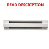 60 in Electric Baseboard Heater, 1250W White