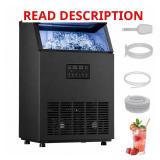 18.9 in. 200 lb. Ice Maker, Black SS