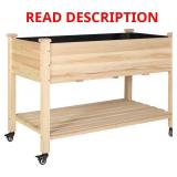 Wooden Raised Garden Bed with Wheels