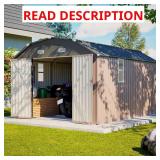 Metal Outdoor Storage Shed with Window, Door