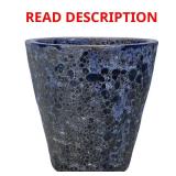 18 in x 18 in Ceramic Vaso Blue Lava Planter
