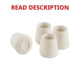 Off-White 1 in Rubber Leg Caps, 4-Pack