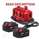 Milwaukee M18 Charger with 2x 5Ah Batteries