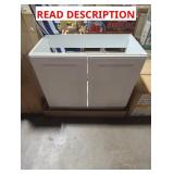 36-1/8" x 18.5" x 32" White Vanity Base