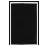 Aura Black 8x10 Rubber Back Rug Outdoor