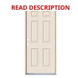 36x80 6-Panel Primed Front Door, 90 Min Fire Rate