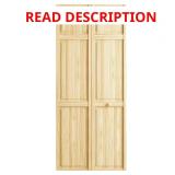 36 in. x 80 in. 6-Panel Pine Closet Bi-fold Door