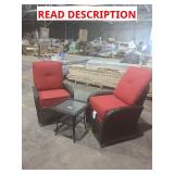 3 piece wicker set
