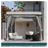 11 ft. x 11 ft. Black Pergola